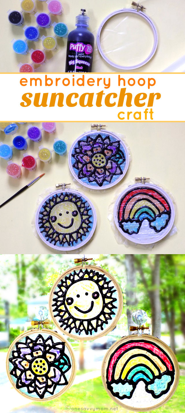 One Savvy Mom ™ NYC Area Mom Blog Embroidery Hoop Suncatcher Craft