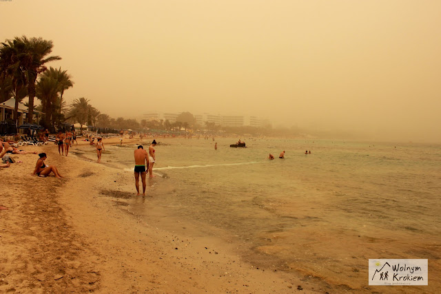 Burza piaskowa na Cyprze