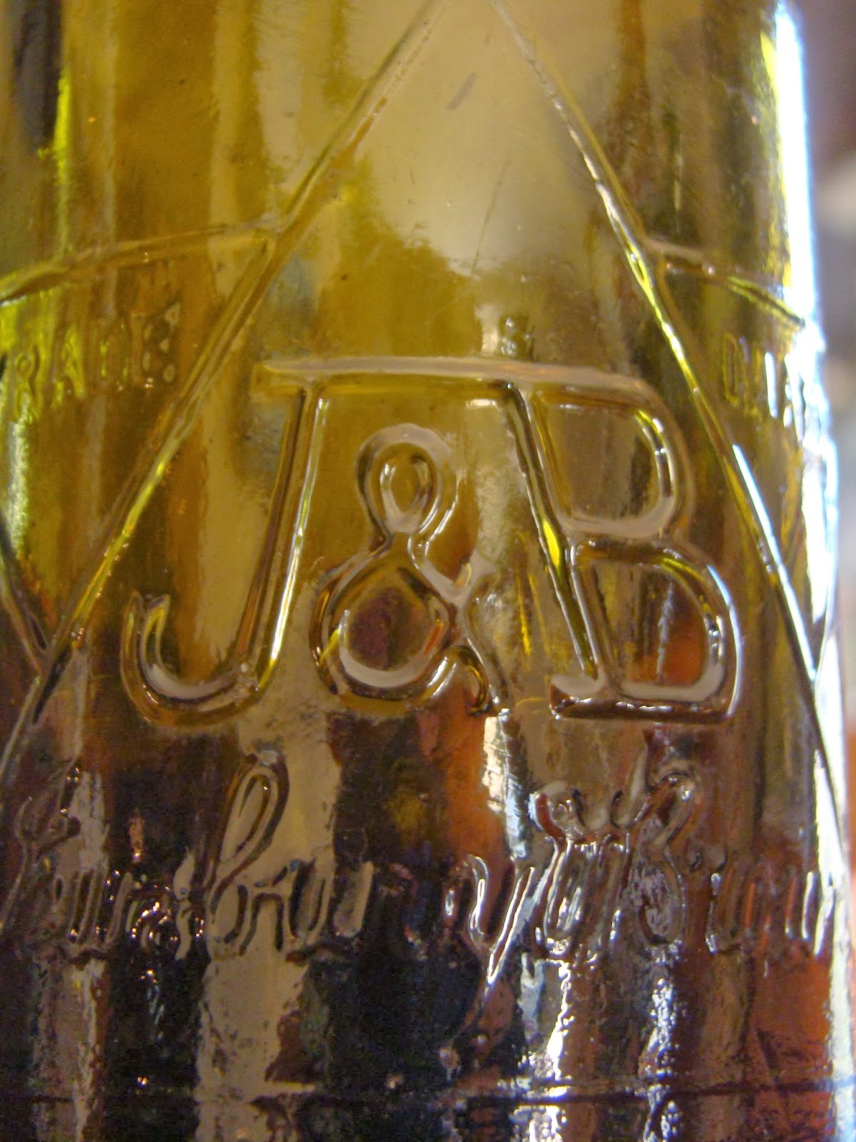 Dust Off The Bottle Jewsbury and Brown Green Glass Ginger Beer Bottle