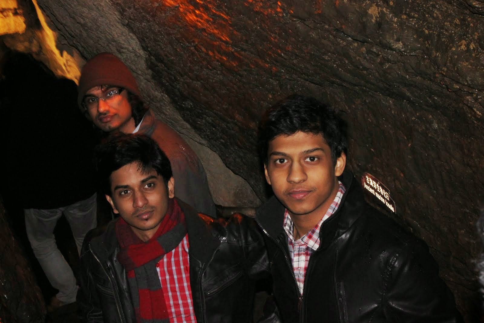 With Chetan and Charchit at Secret Cave