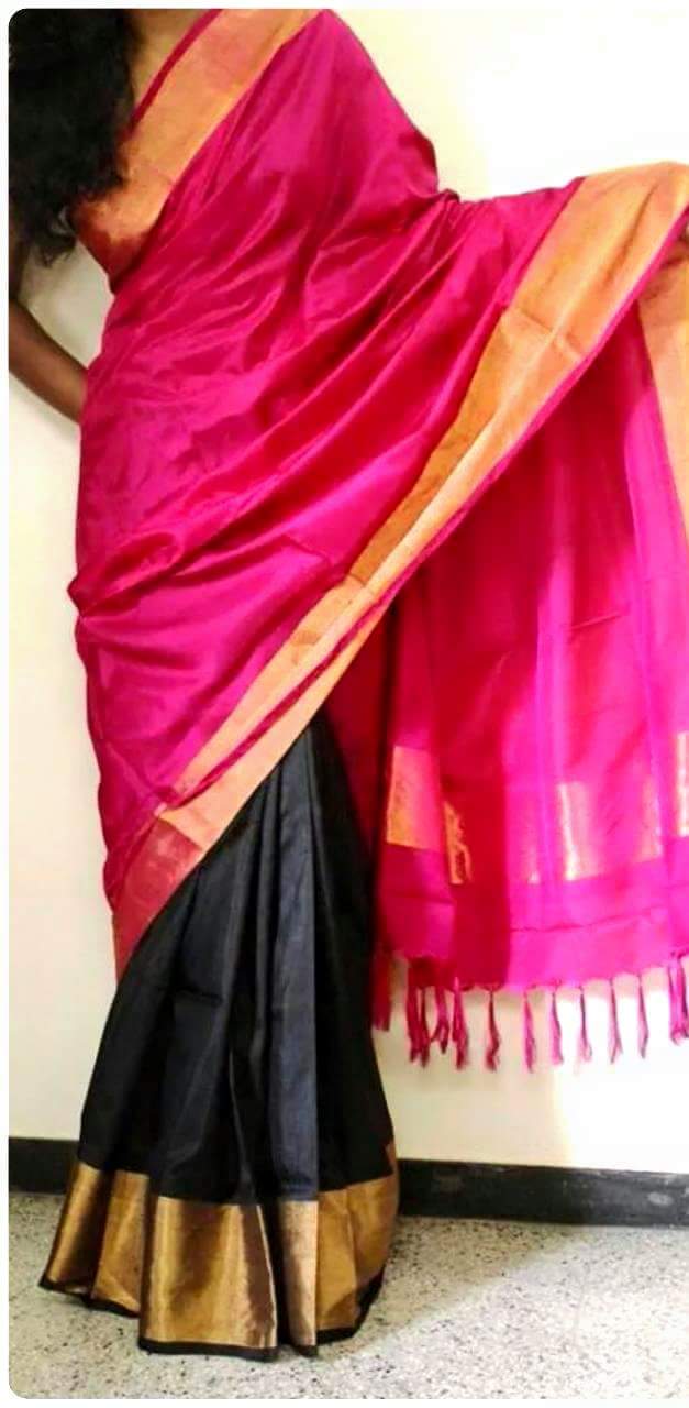 half and half silk cotton sarees