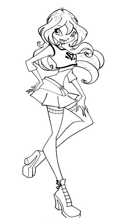 Bloom Winx para colorear - Dibujo Views