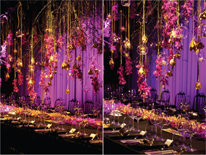 Suspended Wedding Centerpieces + Floral Chandeliers - Belle the ...