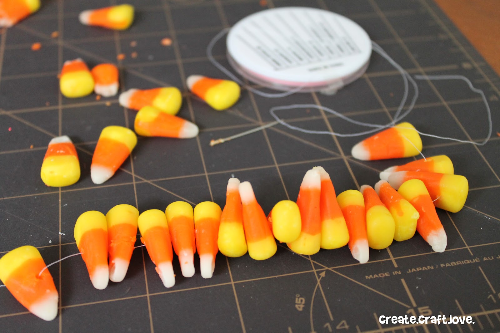 Candy Corn Necklace Easy Kids Craft for Halloween