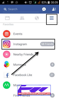 cara daftar membuat instagram dengan  akun facebook 