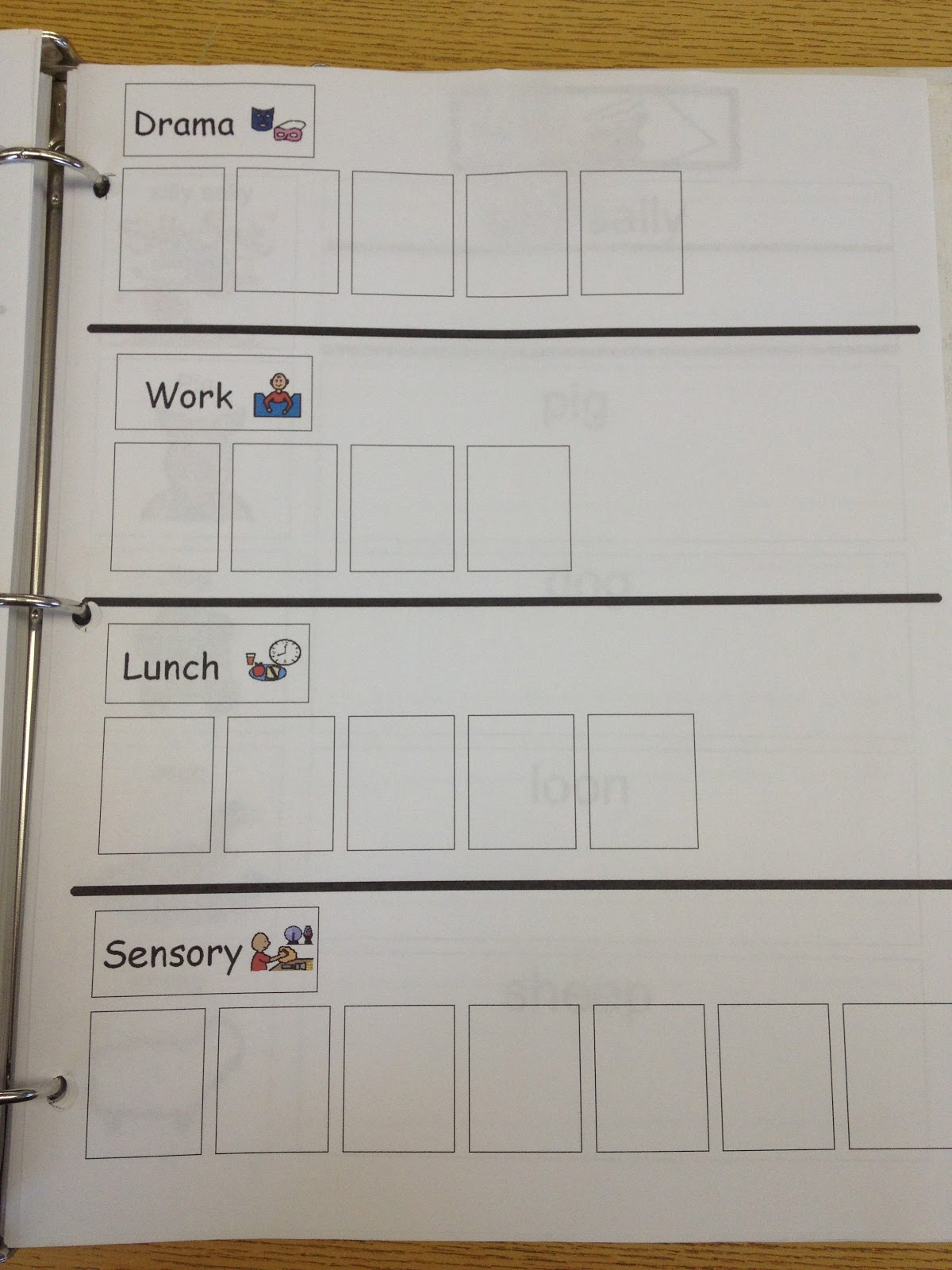 Autism Tank Fading From Picture Schedules To Word Schedules