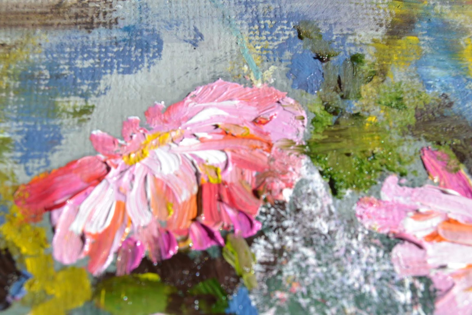 Saturdays Vintage Finds Oil Paintings 4 & 5 "Loose Cut Flowers"