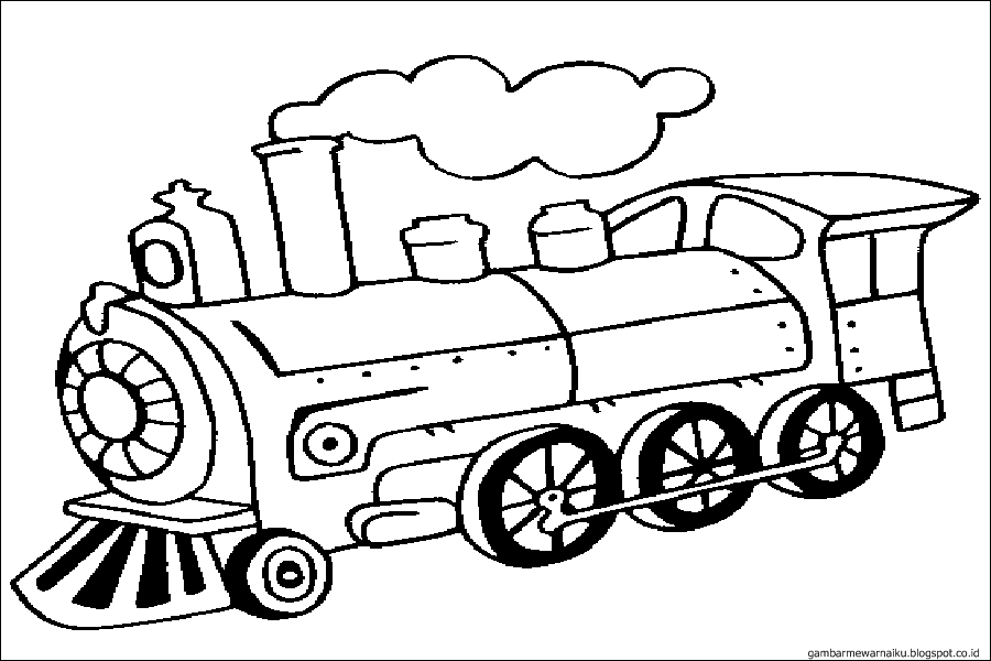 Gambar Mewarnai Kereta Api ~ Gambar Mewarnai