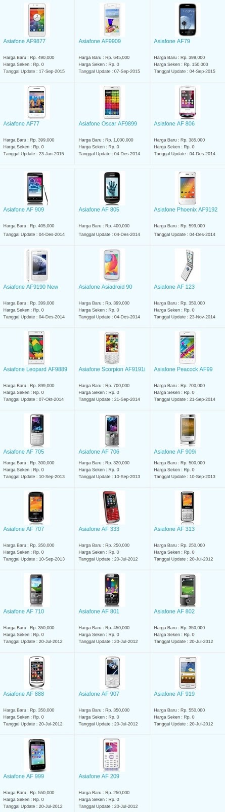 Daftar Harga Hp Terbaru Asiafone Mei 2016 Daftar Harga Hp Terbaru Asiafone Mei 2016