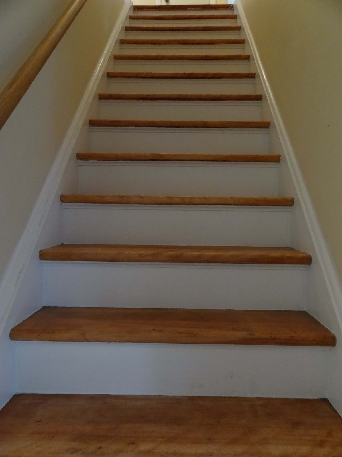 Chronicles of a Home: Painting the Stair Risers and the Trim