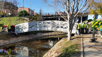 The first 3D printing Bridge in Spain is made of concrete