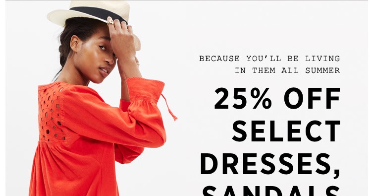 J.Crew Aficionada: 25% Off Select Dresses, Bags, & Sandals at Madewell