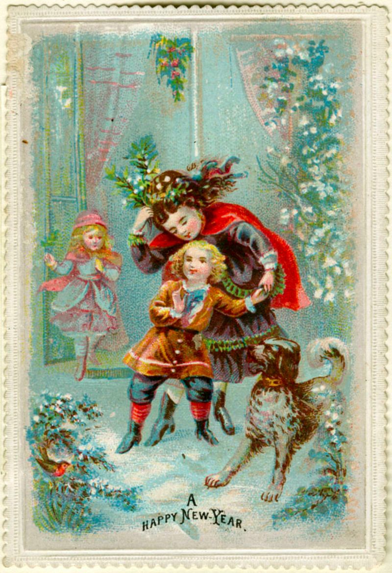 18 Beautiful and Funny Vintage New Year Cards from the