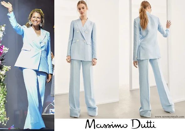 Princess Madeleine wore Massimo Dutti Suit from Spring Summer Collection 2018
