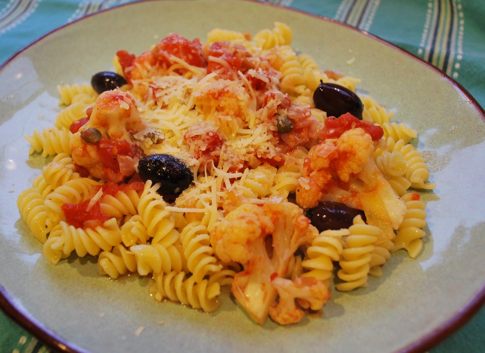 Cooks from Books Meatless Monday Pasta with Cauliflower in a Spicy