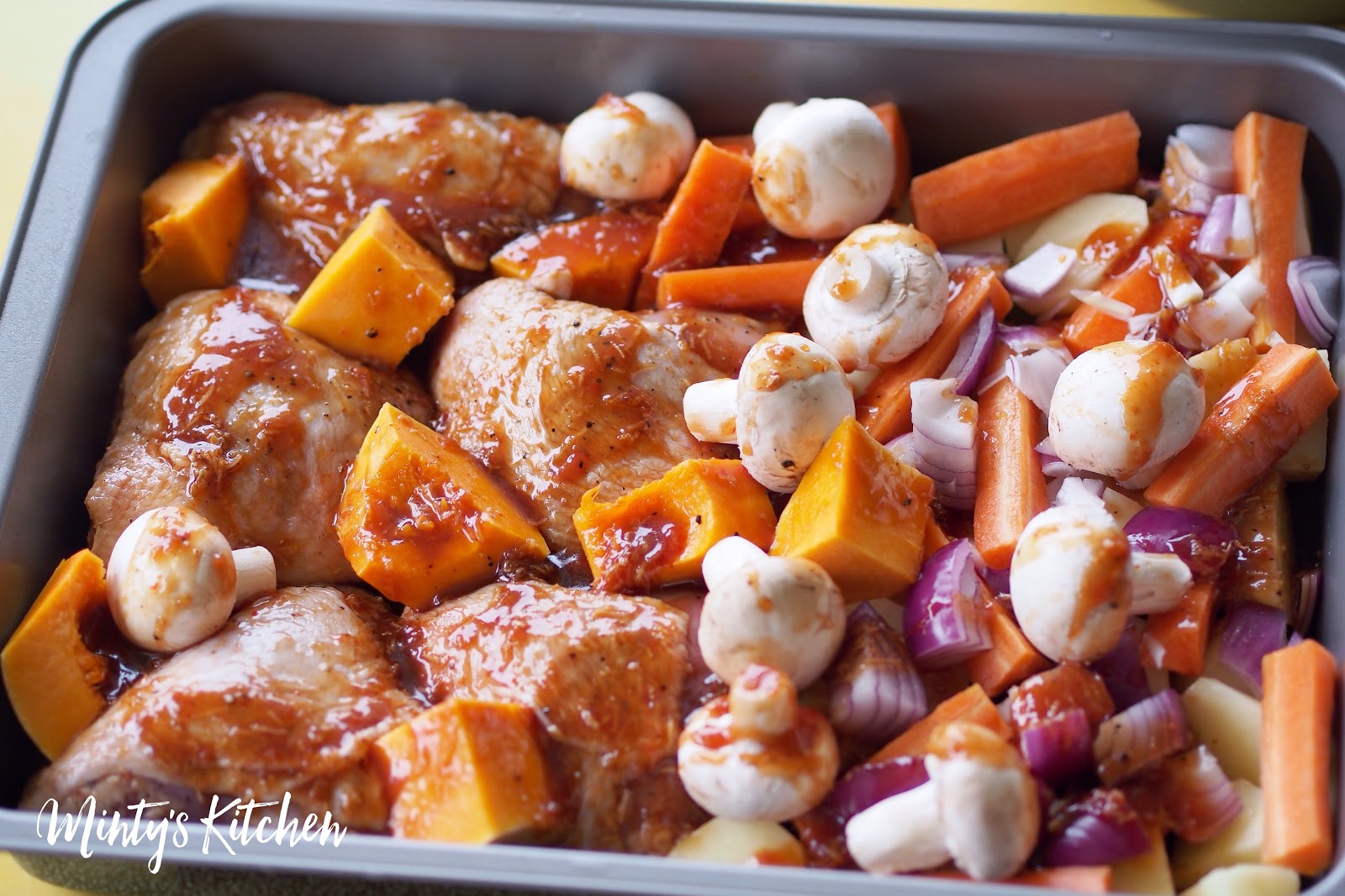 Minty's Kitchen Roast HoneySoy Chicken