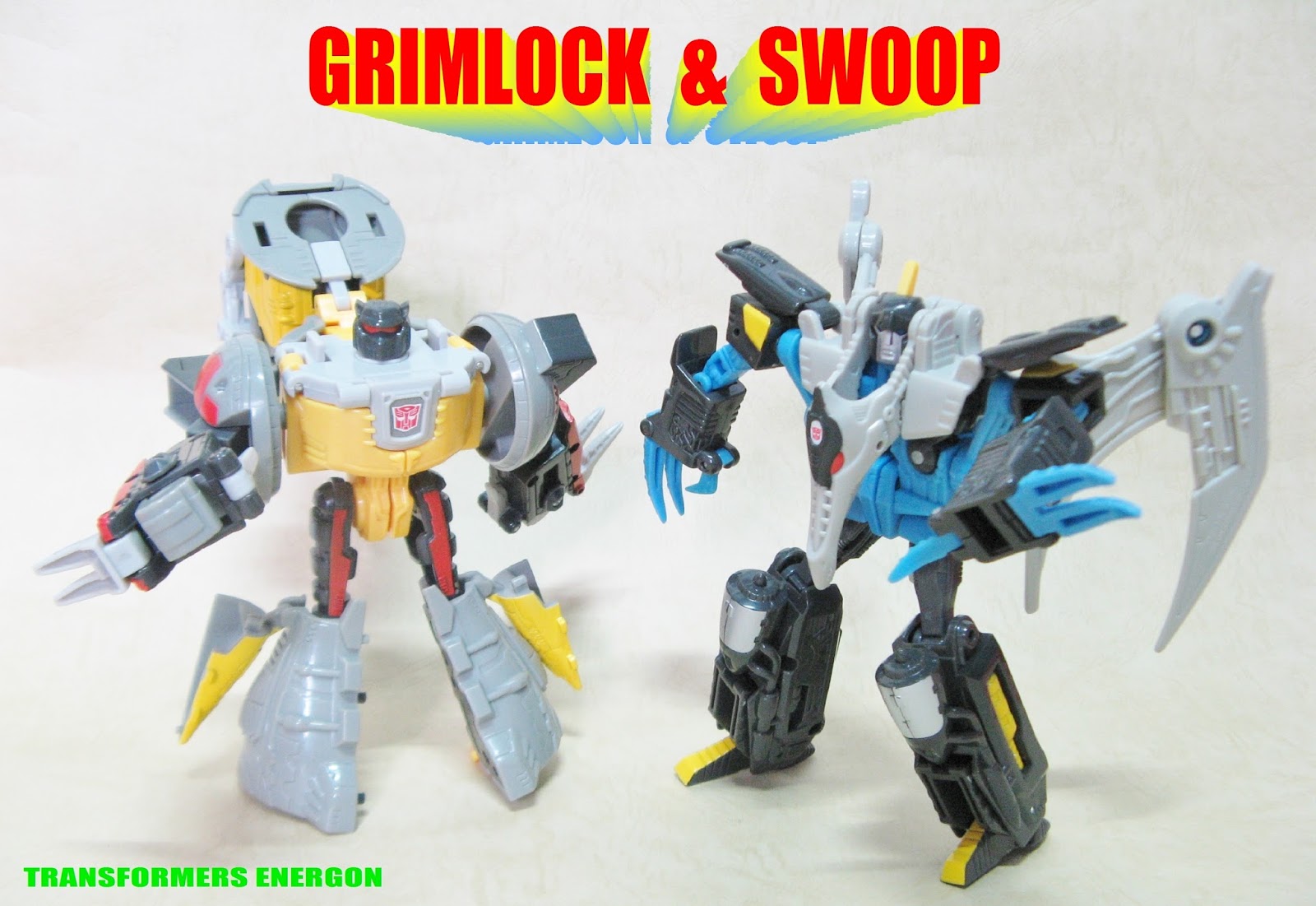 TRANSFORMERS ENERGON Deluxe class GRIMLOCK & SWOOP變形金剛能量源之戰豪華級鋼鎖和飛撲