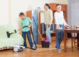 Doing chores as part of a family