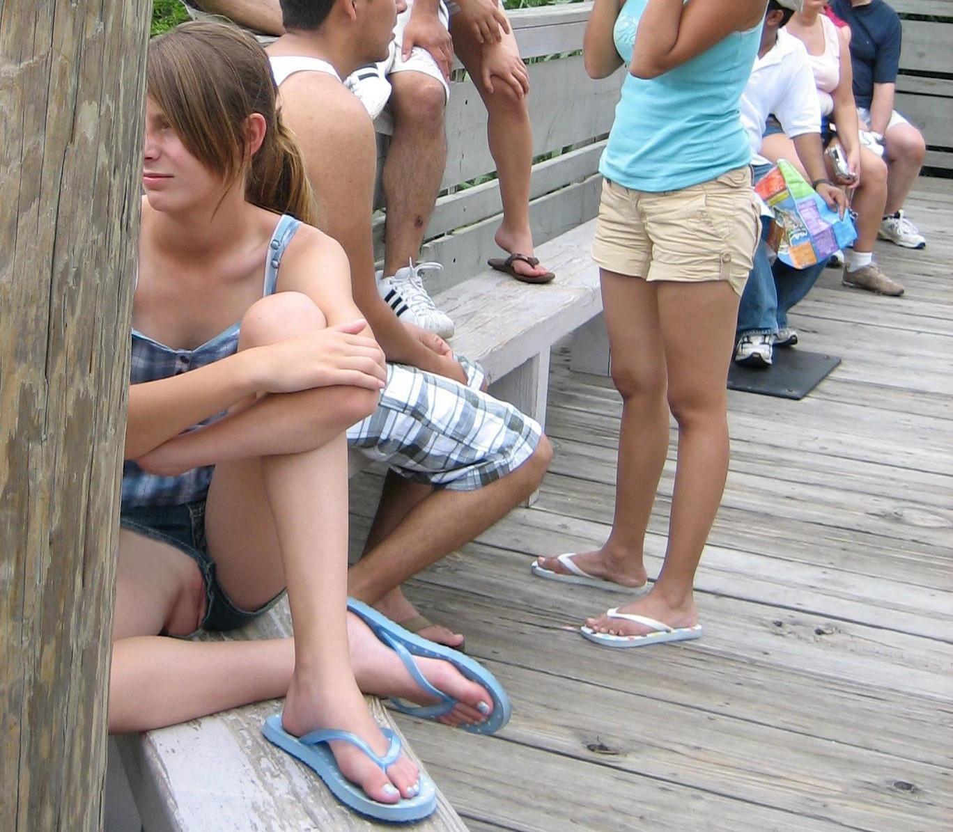 Candid Bikini Pussy Hair Slips