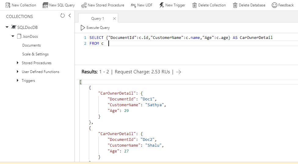 All about SQLServer: Basics of an Azure Cosmos DB SQL query