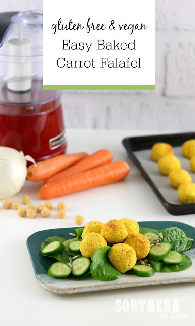 Easy Gluten Free Carrot Baked Falafel Recipe - gluten free, grain free, vegan, healthy lunchbox recipes, oil free, nut free, meal prep recipe