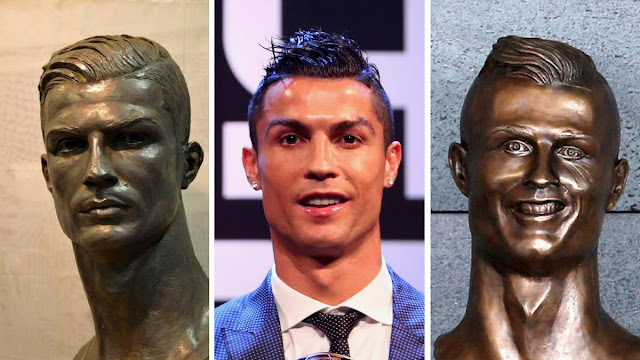 Nuevo Busto de Cristiano Ronaldo museo real madrid