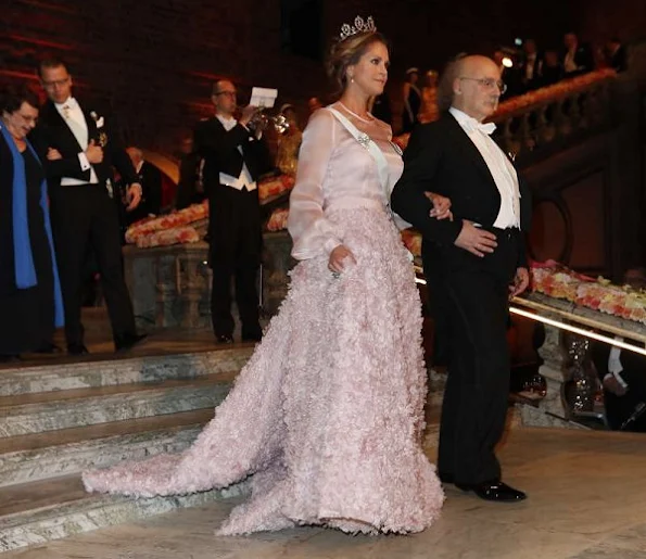 Crown Princess Victoria, Prince Daniel, Prince Carl Philip, Princess Sofia, Princess Madeleine of Sweden at Nobel Banquet