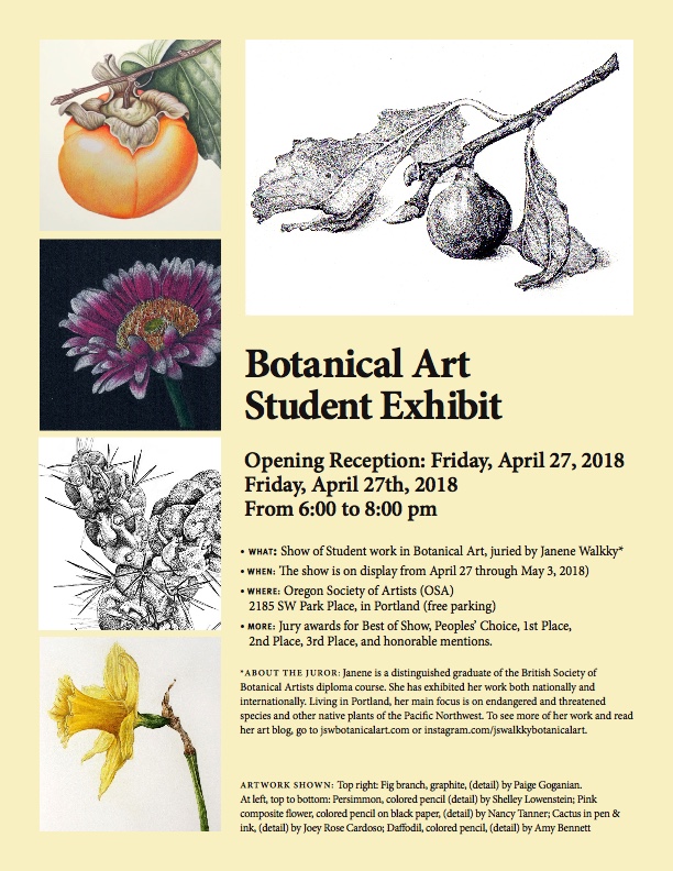 Oregon Society of Artists Botanical Art Student Exhibition