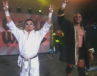 WCW World War 3 1998 - Sonny Onoo & Ernest Miller faced Perry Saturn & Kaz Hayashi