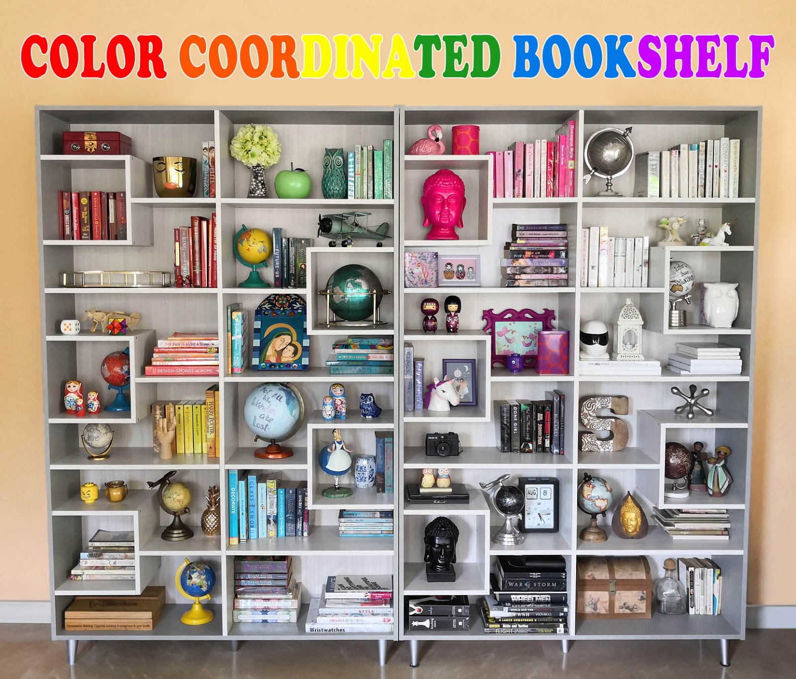 Mrsmommyholic Color Coordinated Bookshelves