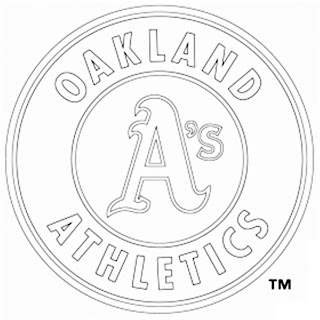 Escudo Atleticos de Oakland para colorear