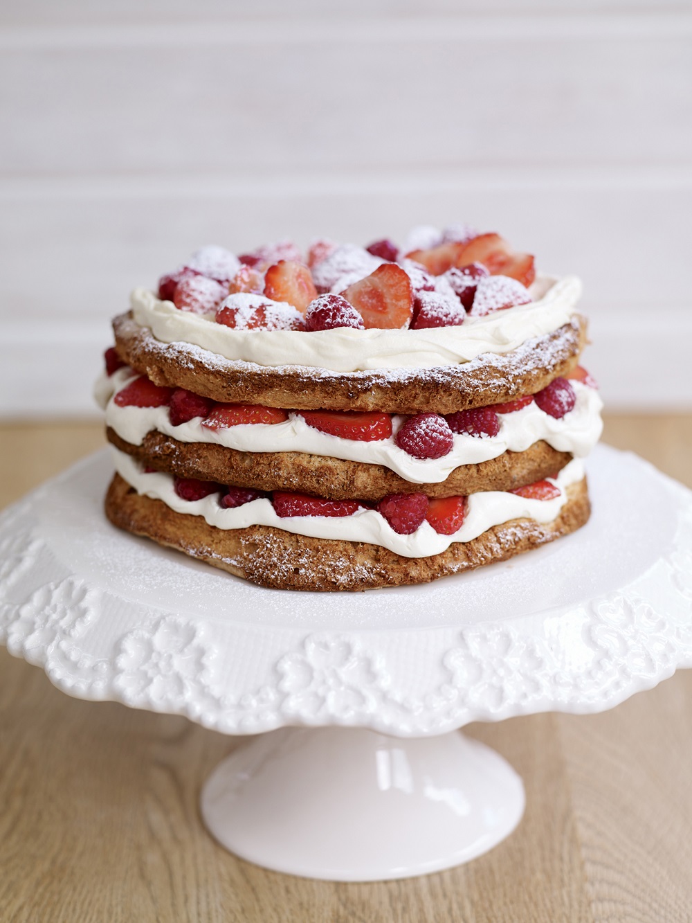 BerryWorld Hazelnut Meringue Layer Cake With Strawberries And