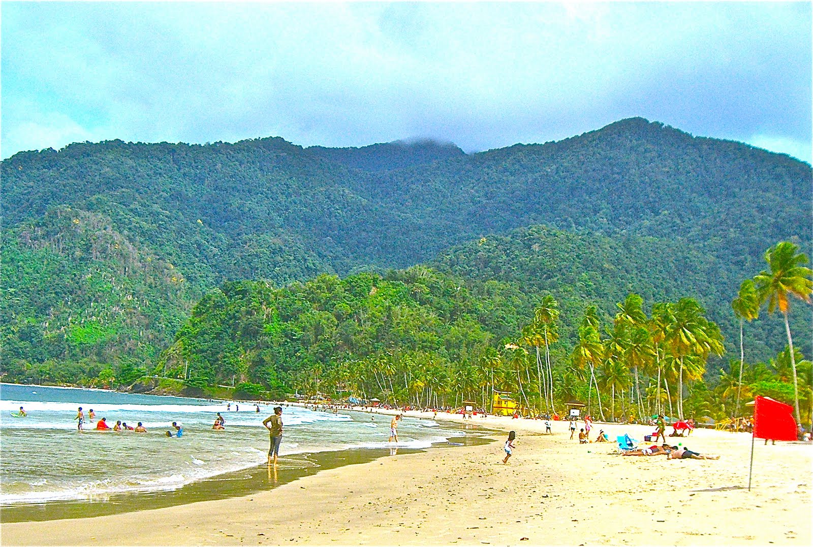 People Reading Maracas Bay, Trinidad April 9, Saturday afternoon
