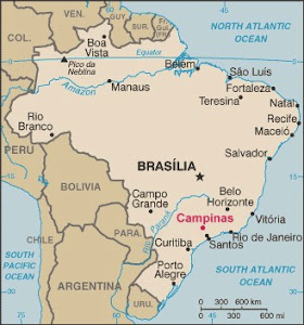 Map of Campinas, Brazil Mission