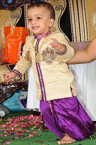 jewelry: Indian baby boy first birthday dress and jewelelry designs for