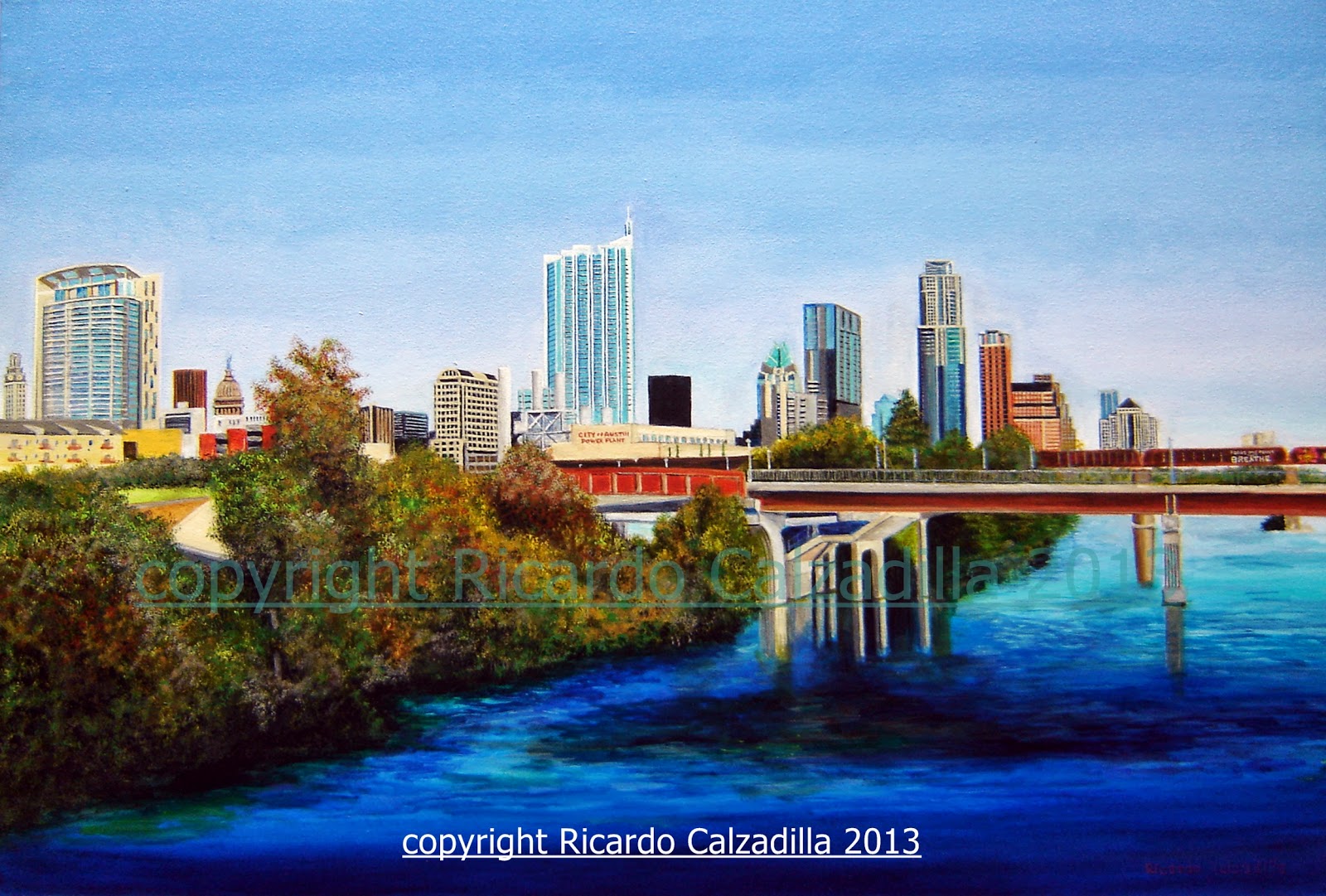 Fine Art Paintings, Austin, Texas, Ricardo Calzadilla: Landcsape