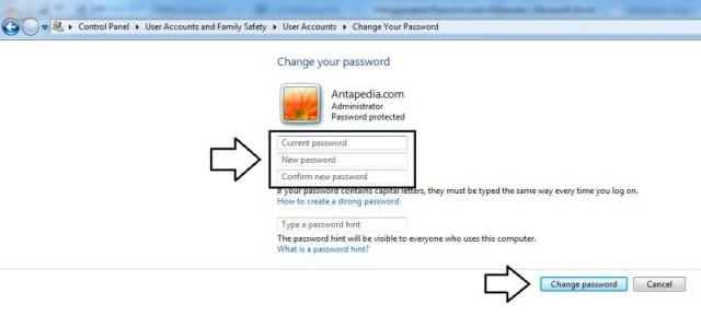 Menggunakan Password pada Komputer