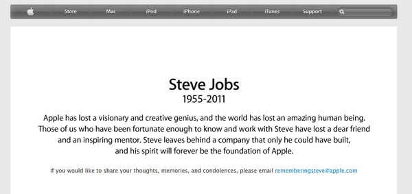 Steve jobs morreu