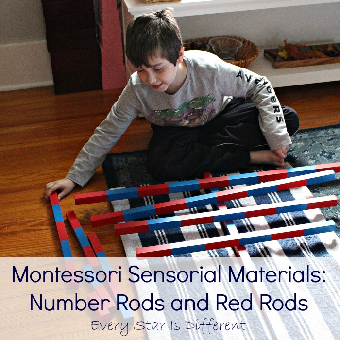 Montessori Sensorial Materials: Number Rods and Red Rods
