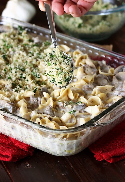 Ranch Beef Stroganoff Casserole with Panko Crumb Topping Image