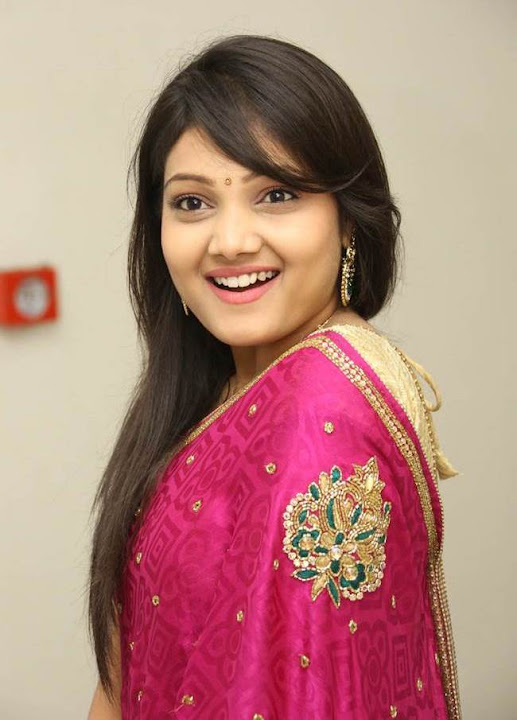 Telugu Actress Priyanka Sexy Stills In Pink Saree