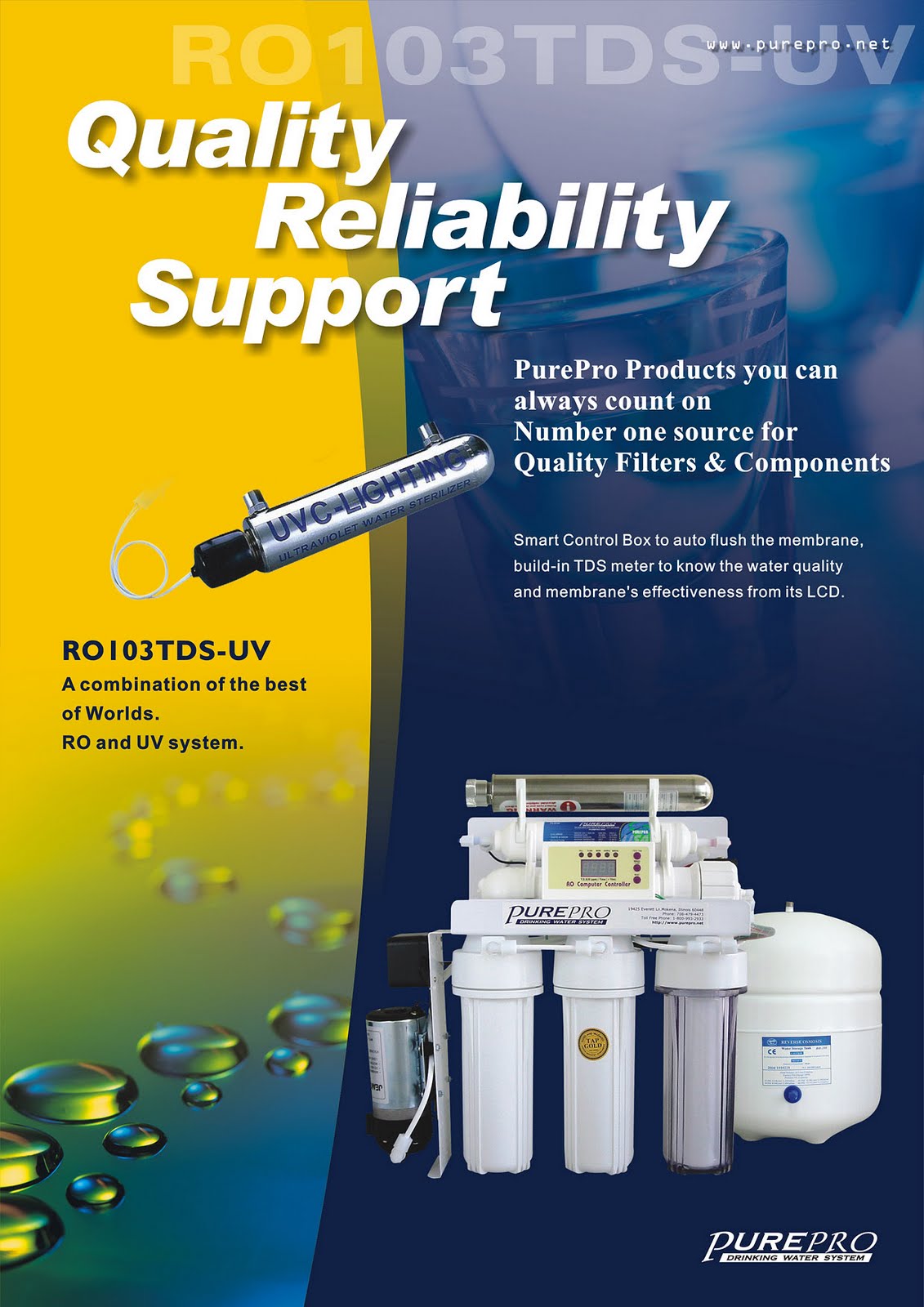 PurePro® RO103TDSUV Reverse Osmosis Pure Water Filtration System
