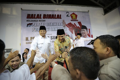 Prabowo Ingin Kembali Ke Lampung Untuk Hadiri Pelantikan Gubernur Ridho