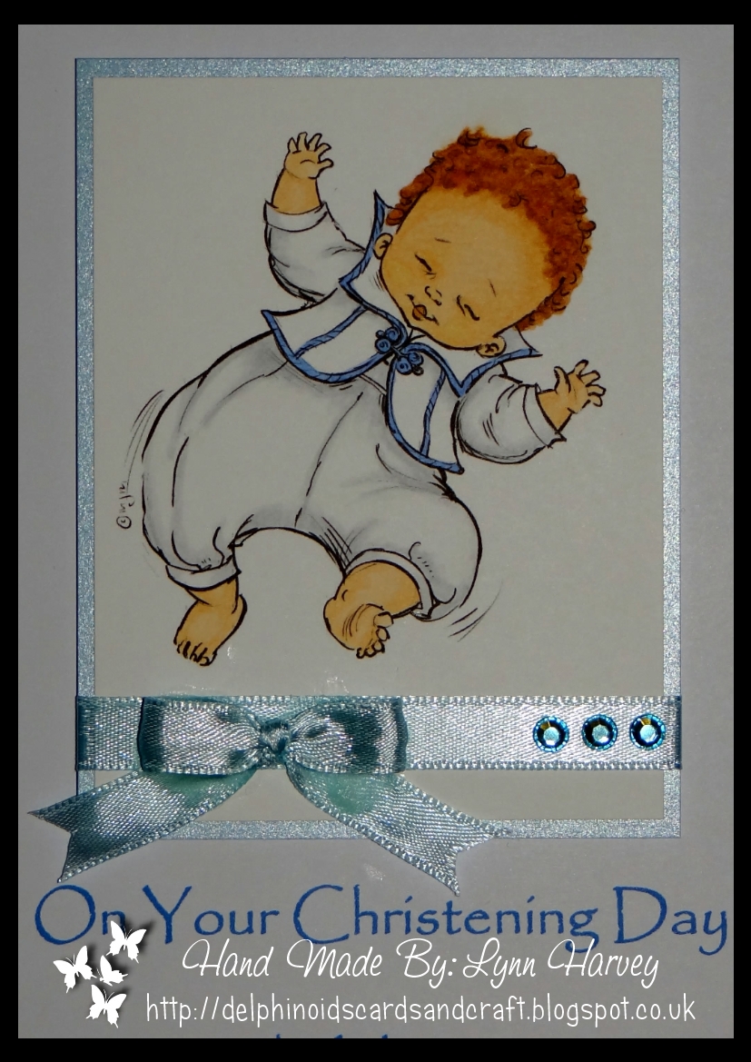 Delphinoid's Cards and Craft Baby Boy Christening Card