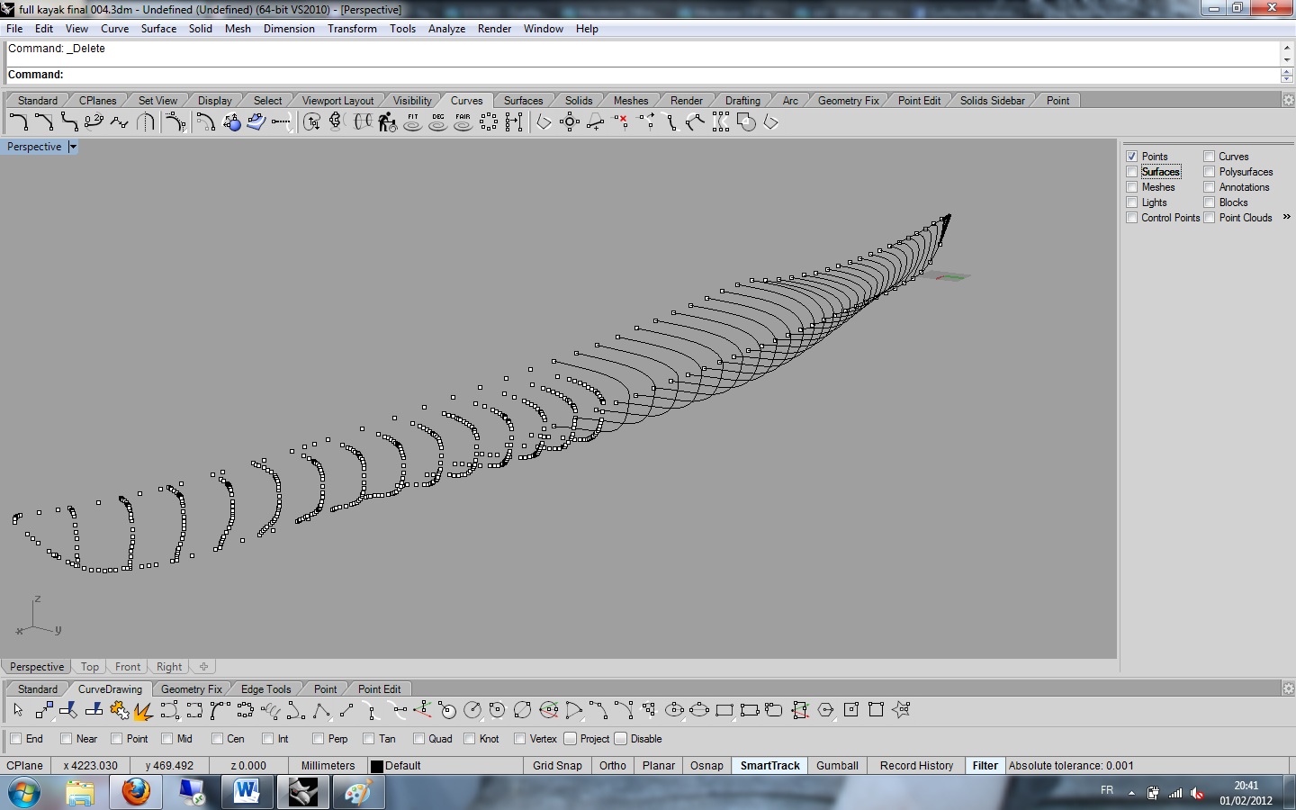 Conception & Fabrication kayak de mer composite Design and building