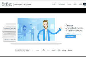 Powtoon.com webpage Use PowToon to bring awesomeness to your presentations