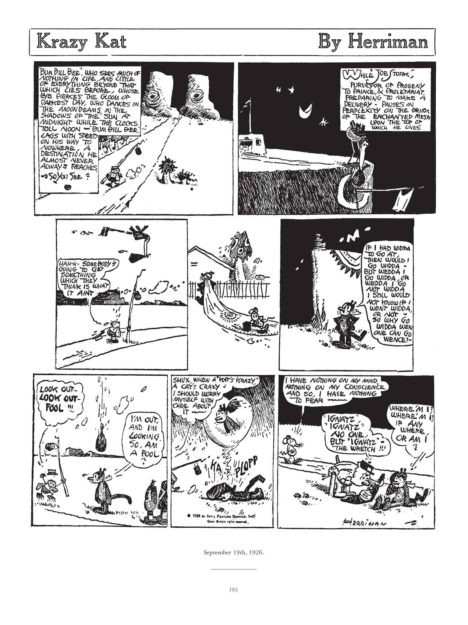 Read online Krazy & Ignatz comic -  Issue # TPB 4 - 104