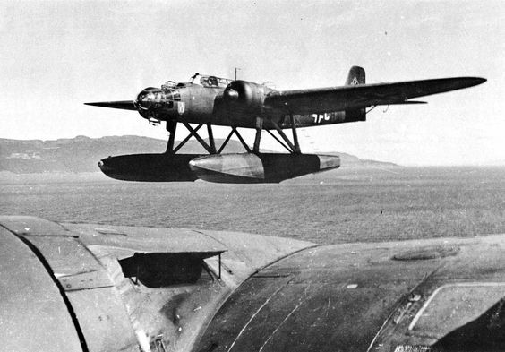 WWII German Heinkel He 115 Torpedo Bomber Aircraft Recognition Poster V-1