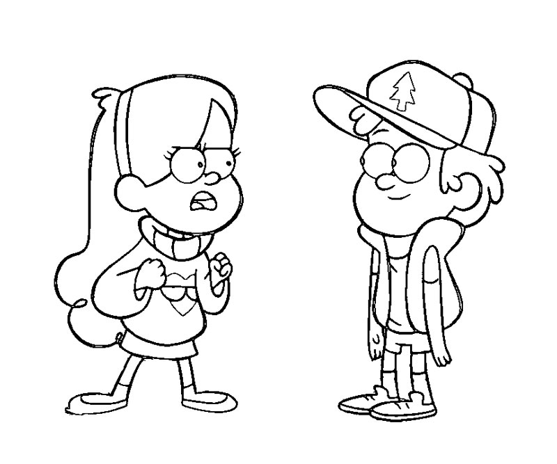 mabel and dipper coloring pages - photo #9