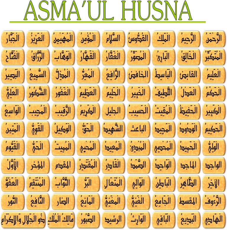 Absolute zha husna. Asmaul Husna 99. Асмауль Хусна 99 имен Аллаха. Асмауль Хусна прекрасные имена. Асмауль Хусна на арабском.